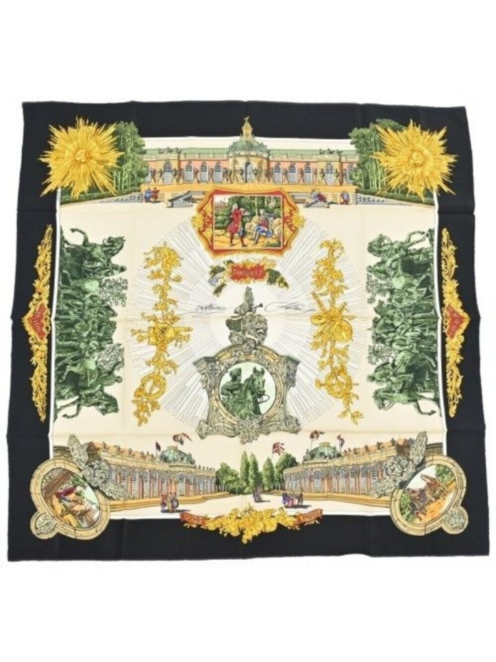 Hermes Bandana Scarf Black